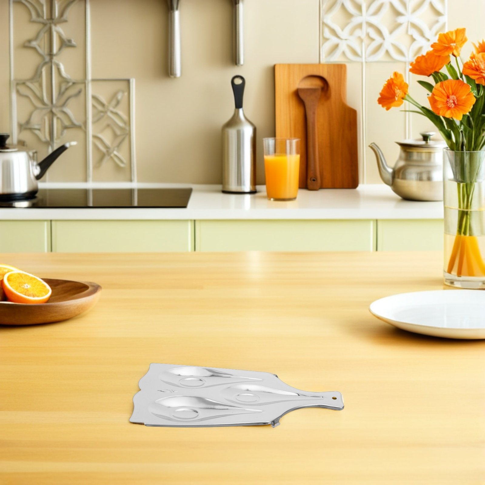 Paslanmaz Çelik Üç Bölmeli Kaş - Kitchen Appliances Holder incelemesi ve fiyatı
